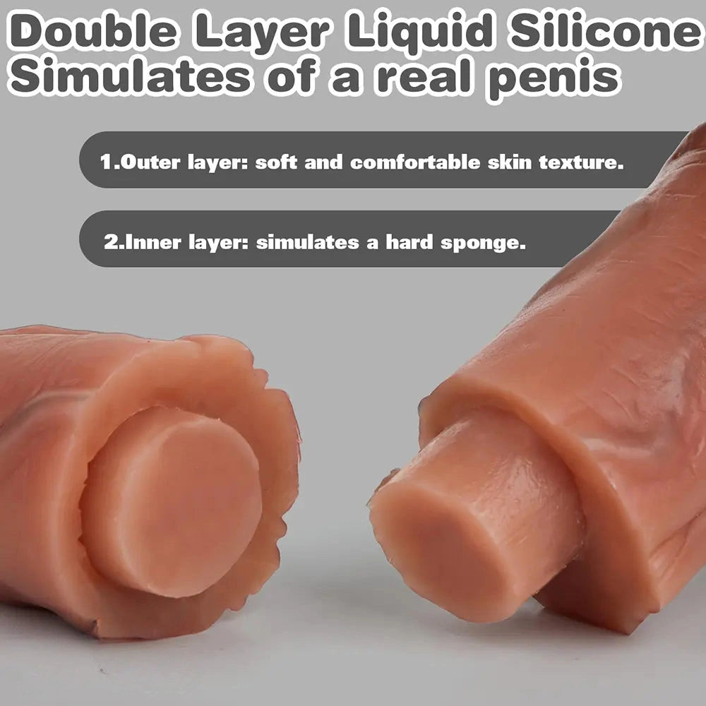 8.46in 9.45in Dual Density Silicone Soft Big Dildo For Female Masturbate