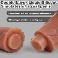 8.46in 9.45in Dual Density Silicone Soft Big Dildo For Female Masturbate