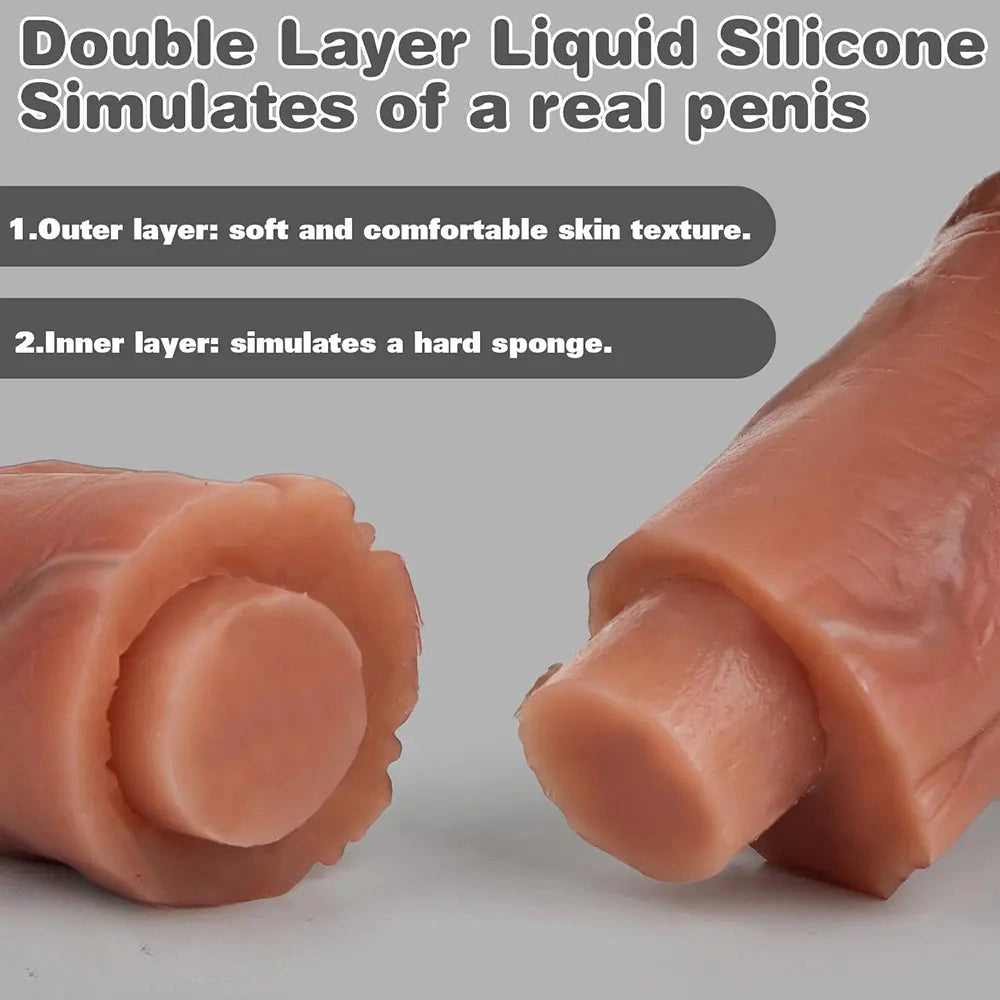 8.46in 9.45in Dual Density Silicone Soft Big Dildo For Female Masturbate