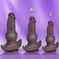 8.46in 9.64in 10.82in Liquid Silicone Big Dildo With Anchor Base Cock Toy