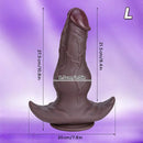 8.46in 9.64in 10.82in Liquid Silicone Big Dildo With Anchor Base Cock Toy