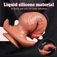 8.46in 9.64in 10.82in Liquid Silicone Big Dildo With Anchor Base Cock Toy