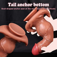 8.46in 9.64in 10.82in Liquid Silicone Big Dildo With Anchor Base Cock Toy