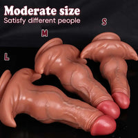8.46in 9.64in 10.82in Liquid Silicone Big Dildo With Anchor Base Cock Toy