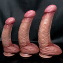 8.46in 9.84in 10.82in Strap on Curved Silicone Soft Big Dildo For Masturbation