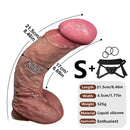 8.46in 9.84in 10.82in Strap on Curved Silicone Soft Big Dildo For Masturbation