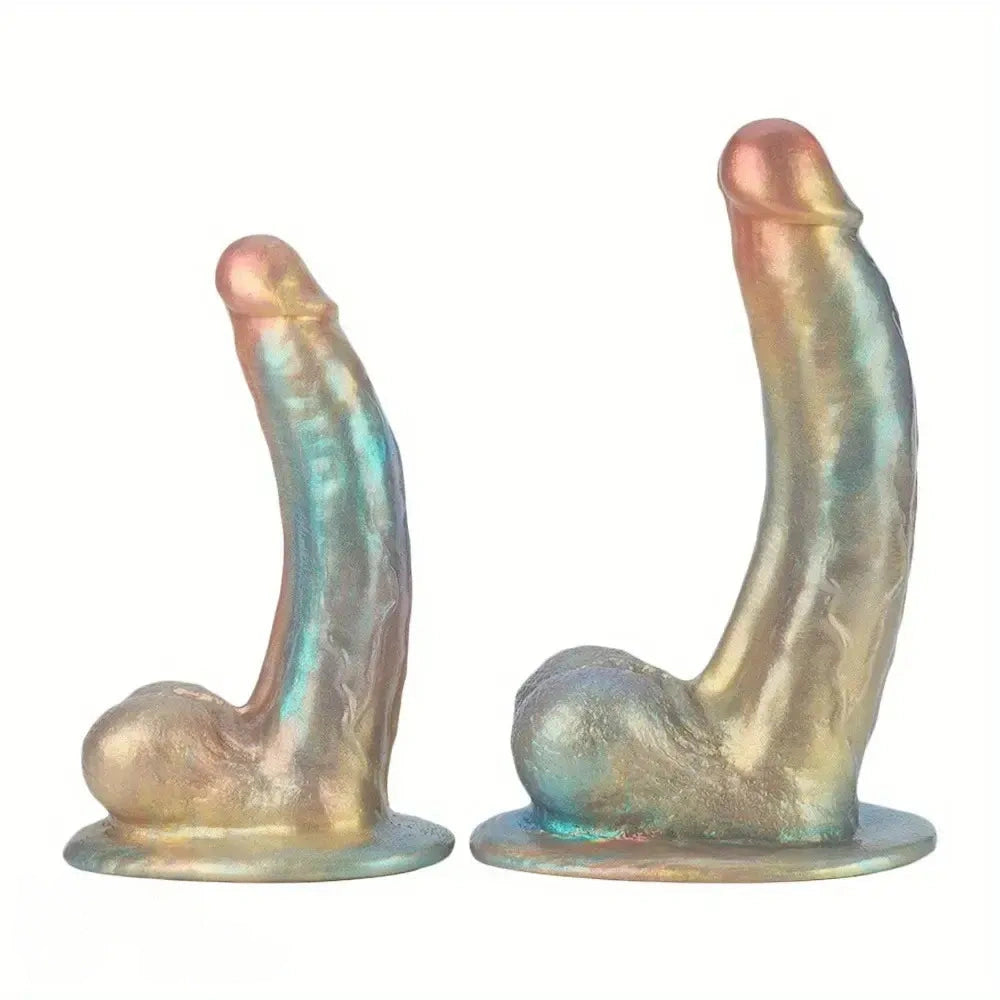 8.46in 9.84in Realistic Rainbow Fantasy Monster Soft Platinum Silicone Dildo