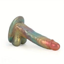 8.46in 9.84in Realistic Rainbow Fantasy Monster Soft Platinum Silicone Dildo
