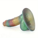8.46in 9.84in Realistic Rainbow Fantasy Monster Soft Platinum Silicone Dildo