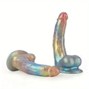8.46in 9.84in Realistic Rainbow Fantasy Monster Soft Platinum Silicone Dildo