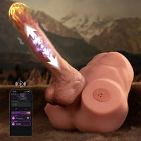 8.46in AI Video Recognition APP Remote Male Torso Dildo Vibrating Thrusting