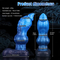 8.46in Animal Knot Double Density Silicone Soft Big Dildo For Women