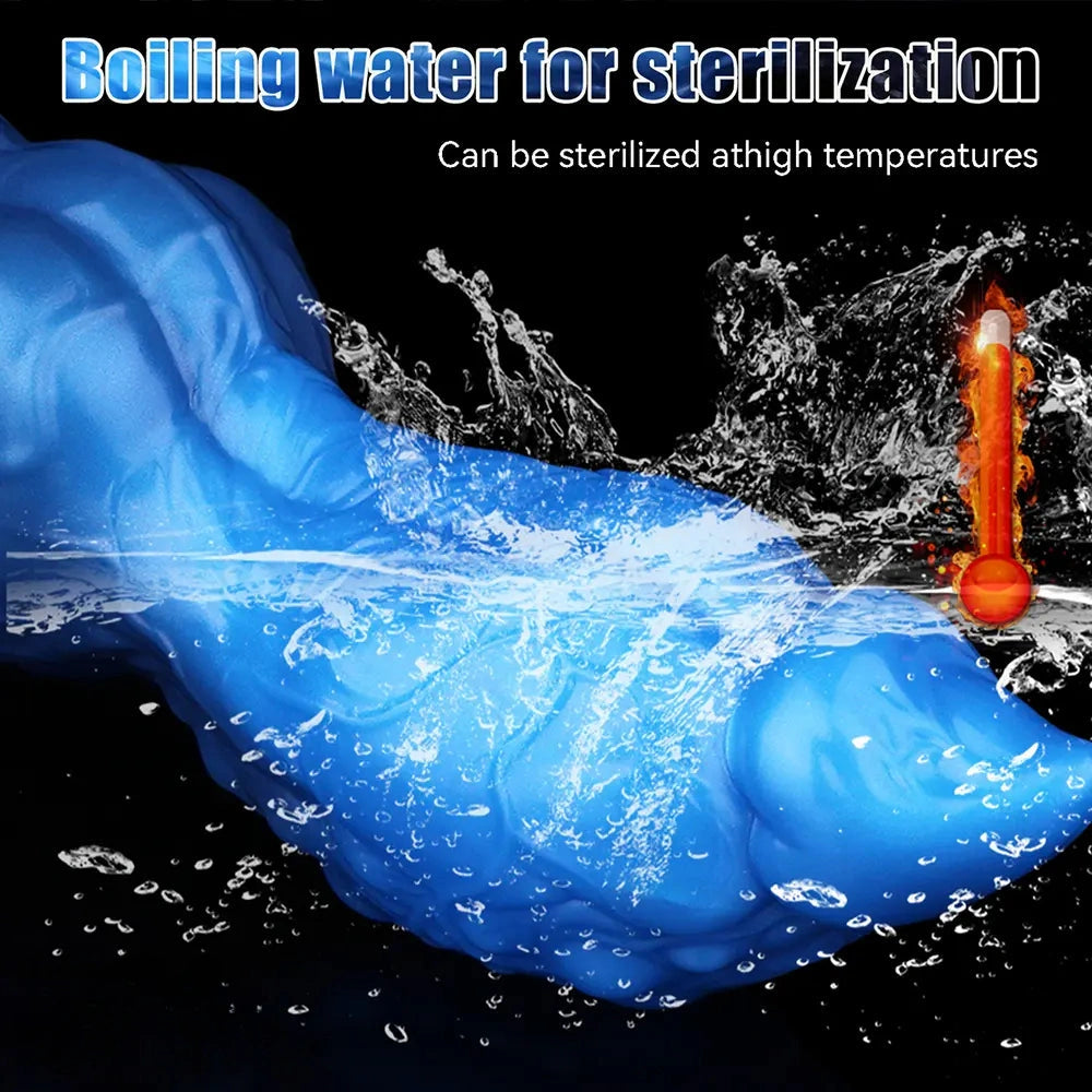 8.46in Animal Knot Double Density Silicone Soft Big Dildo For Women