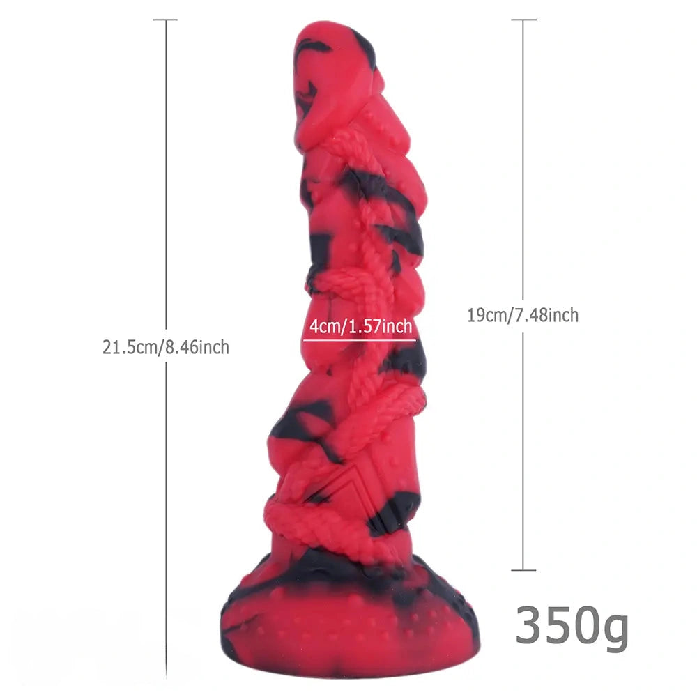8.46in Big Fantasy Silicone Soft Dildo Sex Toy For Women Men Couples