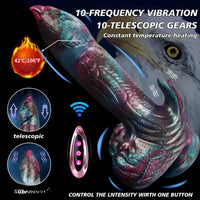 8.46in Bird Animal Thrusting Vibrating Dildo Heating Fantasy Vibrator