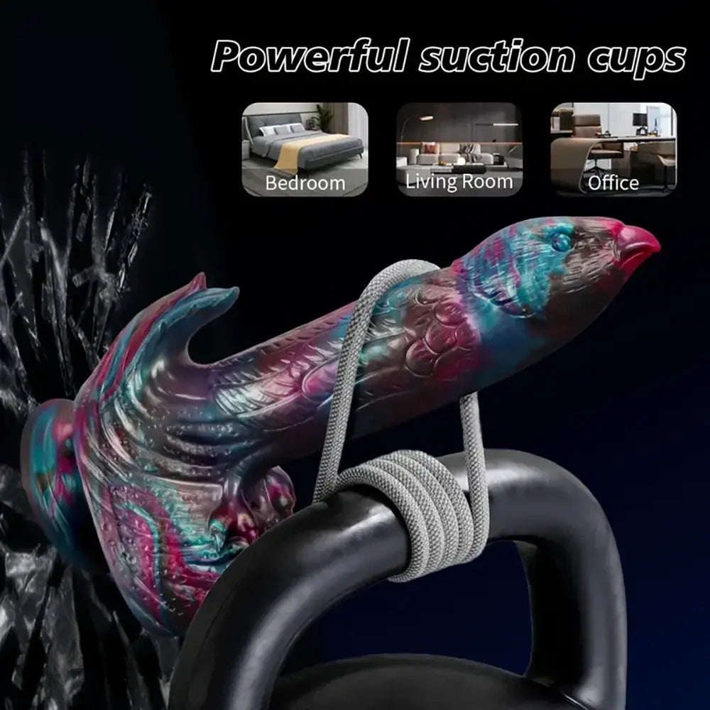 8.46in Bird Animal Thrusting Vibrating Dildo Heating Fantasy Vibrator