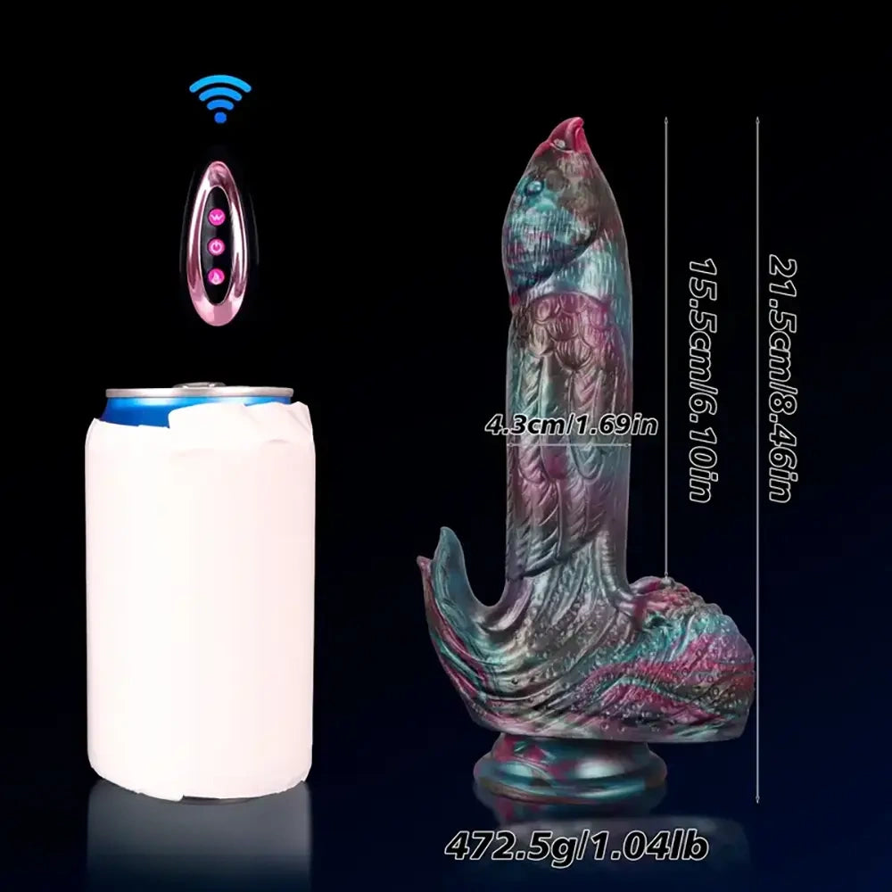 8.46in Bird Animal Thrusting Vibrating Dildo Heating Fantasy Vibrator