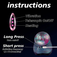 8.46in Bird Animal Thrusting Vibrating Dildo Heating Fantasy Vibrator