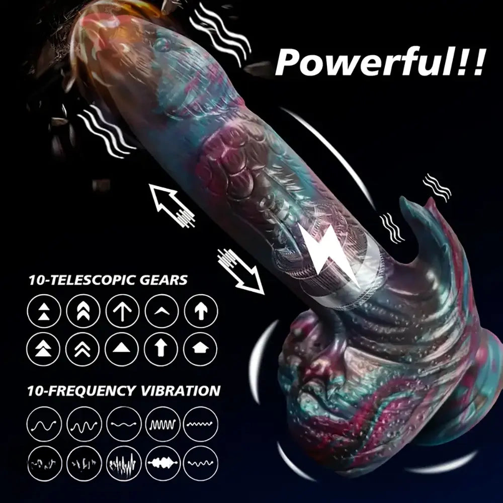 8.46in Bird Animal Thrusting Vibrating Dildo Heating Fantasy Vibrator
