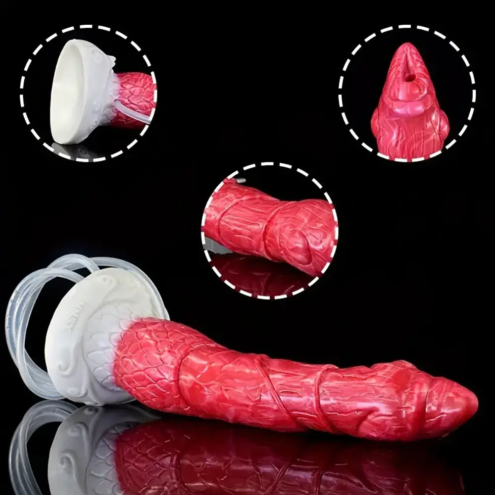 8.46in Body Safe Silicone Big Soft Dragon Dildo For Women Suction Cup