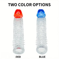 8.46in Clear Anatomy Big Spiked Cock Sleeve Dildo For Enlargement