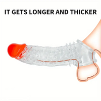 8.46in Clear Anatomy Big Spiked Cock Sleeve Dildo For Enlargement
