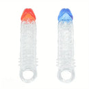 8.46in Clear Anatomy Big Spiked Cock Sleeve Dildo For Enlargement
