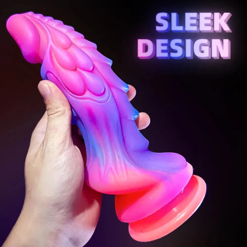 8.46in Colored Luminous Silicone Big Soft Dildo For Women Sex Orgasm