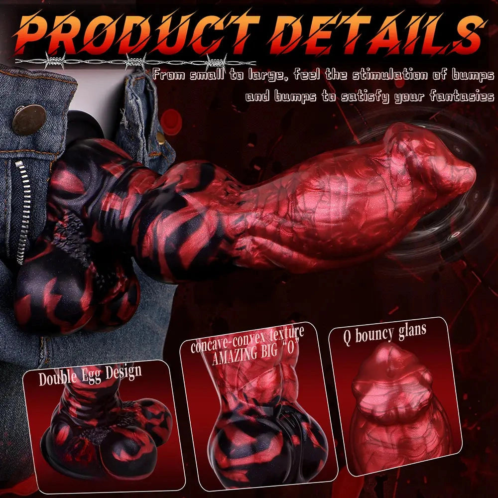 8.46in Dog Knot Super Realistic Texture Soft Deep Penetration Sex Toy