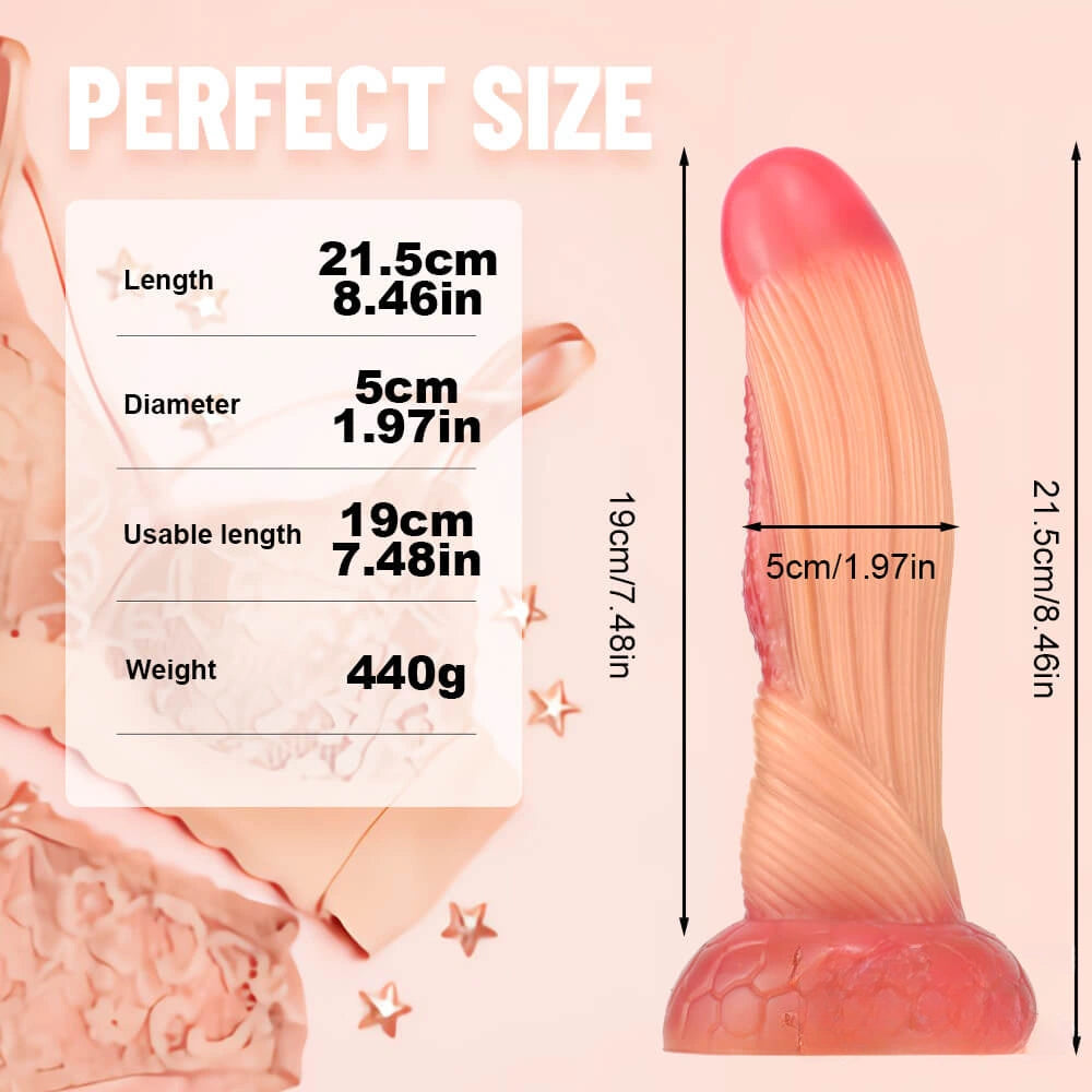 8.46in Dragon Animal Fantasy Dildo Makeup Big Lifelike Sex Toy
