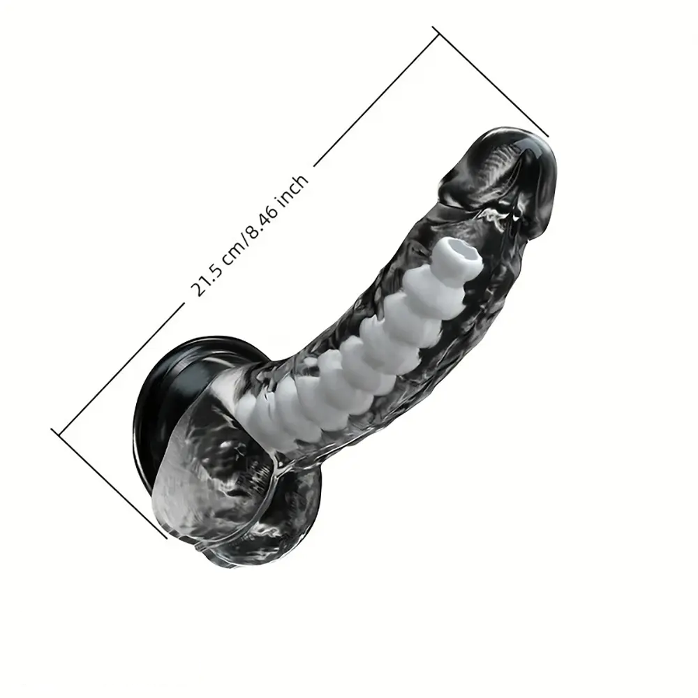 8.46in Dragon Keel TPE Soft Big Curved Realistic Female Dildo For Women