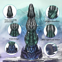 8.46in Dragon Monster Creature Silicone Soft Easy Entry Large Dildo