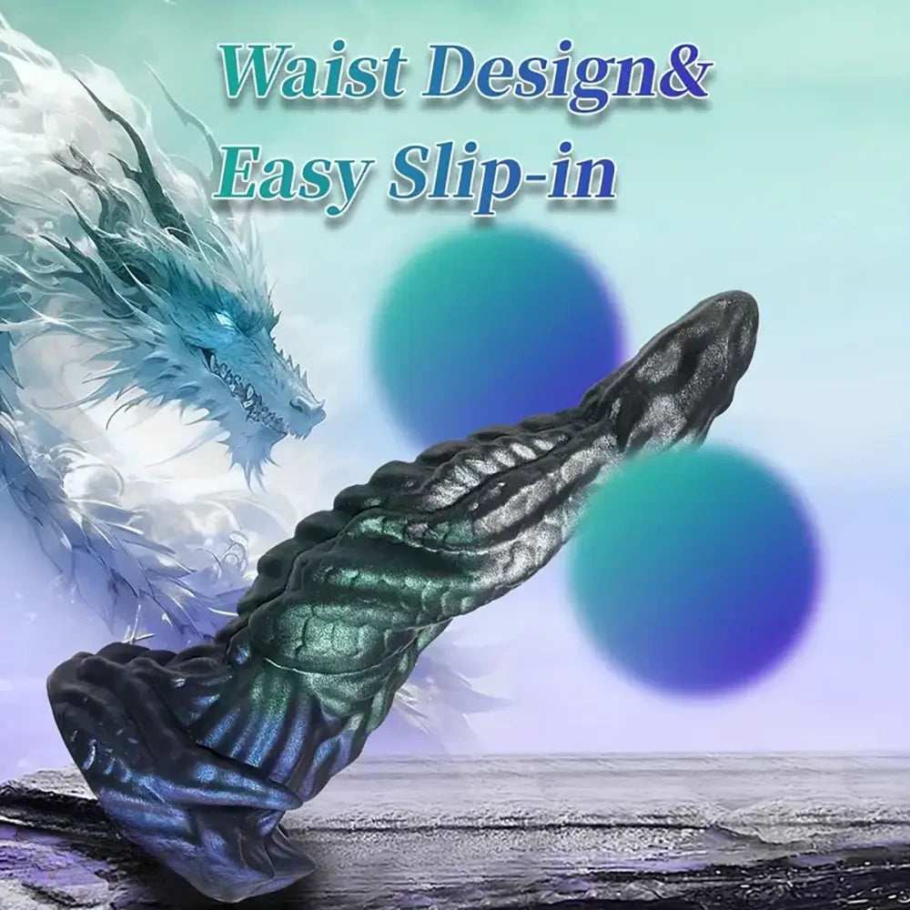 8.46in Dragon Monster Creature Silicone Soft Easy Entry Large Dildo