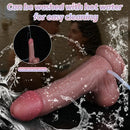 8.46in Dual Layer Silicone Strap on Ejaculating Dildo Role-Play Real Toy