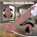 8.46in Dual Layer Silicone Strap on Ejaculating Dildo Role-Play Real Toy