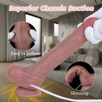 8.46in Dual Layer Silicone Strap on Ejaculating Dildo Role-Play Real Toy
