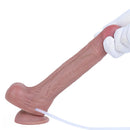 8.46in Dual Layer Silicone Strap on Ejaculating Dildo Role-Play Real Toy