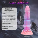 8.46in Fantasy Luminous Monster Silicone Soft Dildo Anal Opener
