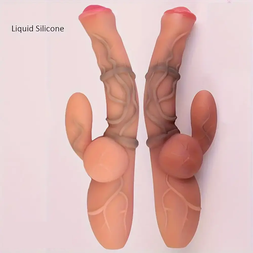 8.46in Fantasy Realistic Big Silicone Soft Dildo With Large Knots Veins