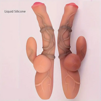 8.46in Fantasy Realistic Big Silicone Soft Dildo With Large Knots Veins