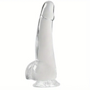 8.46in Flexible Clear Crystal Dildo For Couples Lesbian Sex Toy