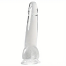 8.46in Flexible Clear Crystal Dildo For Couples Lesbian Sex Toy