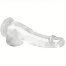 8.46in Flexible Clear Crystal Dildo For Couples Lesbian Sex Toy