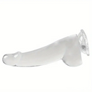 8.46in Flexible Clear Crystal Dildo For Couples Lesbian Sex Toy