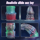 8.46in Forest Iron Spike Fantasy Monster Anal Dildo With Blue Night Light