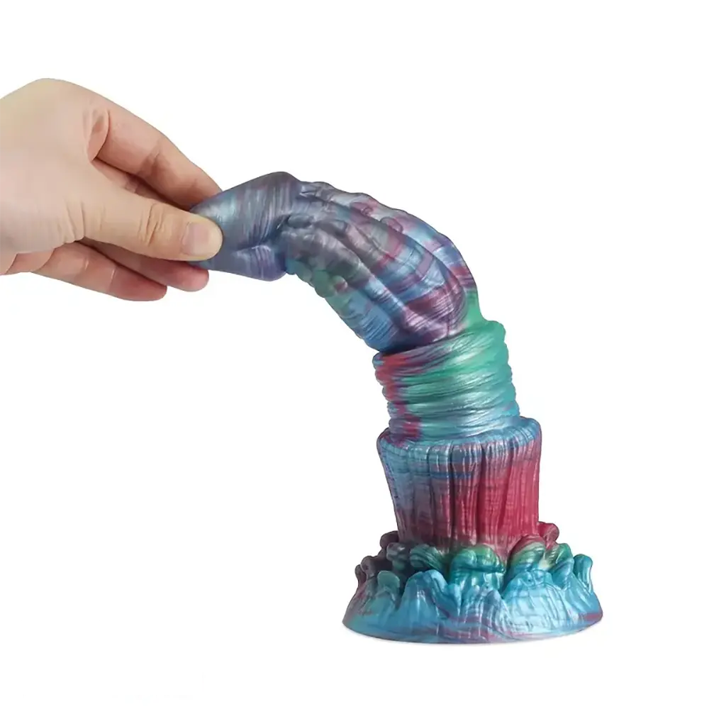 8.46in Forest Iron Spike Fantasy Monster Anal Dildo With Blue Night Light