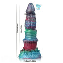 8.46in Forest Iron Spike Fantasy Monster Anal Dildo With Blue Night Light