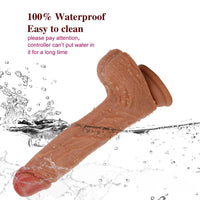 8.46in Full Automatic Heating Squirm Vibrating Real Feel Dildo For Women