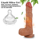 8.46in Full Automatic Heating Squirm Vibrating Real Feel Dildo For Women