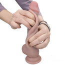 8.46in Good Silicone Flexible Dildo With Moving Foreskin